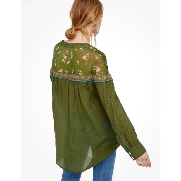 Free People / Hearts & Colors Printed Top / sz xs - Picture 3 of 6